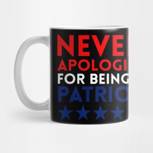 Never Apologize For Being A Patriot Mug